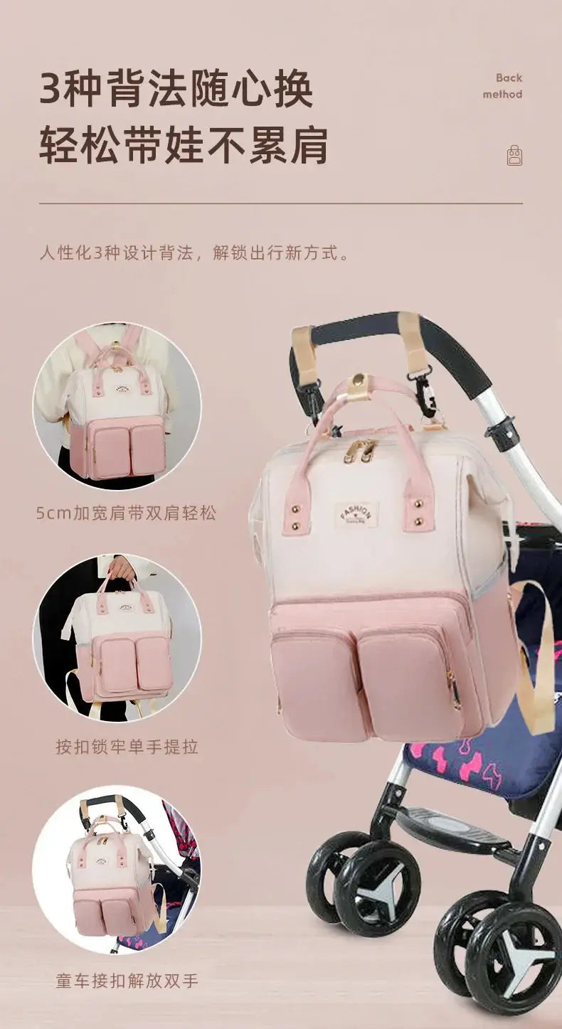 Multifunctional Large-capacity Mommy Bags for Outings Travel Backpack Waterproof Portable Mother and Baby Bag Women's Backpack Nova Trendz