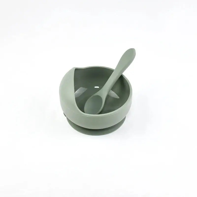 Silicone Baby Bowl Self feeding Training Snail Bowl Infant Anti Drop Sucker Set With Spoon Set Children's Feeding Tableware Nova Trendz