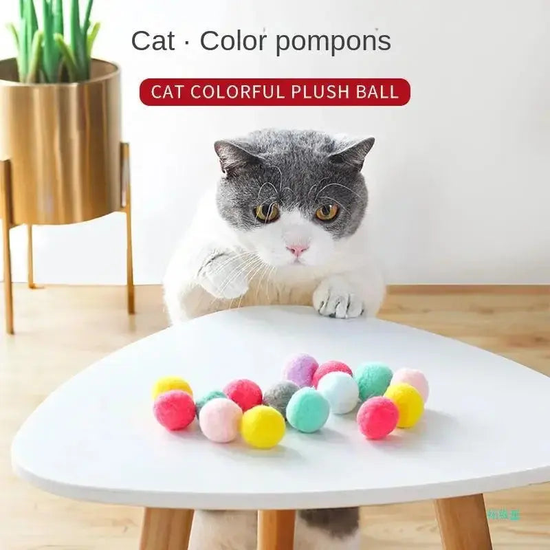 Cat Toys Interactive Launch Training Toy For Pet Kitten Creative Mini Shooting Gun Games Stretch Plush Ball Toys Pet Supplies - Nova Trendz
