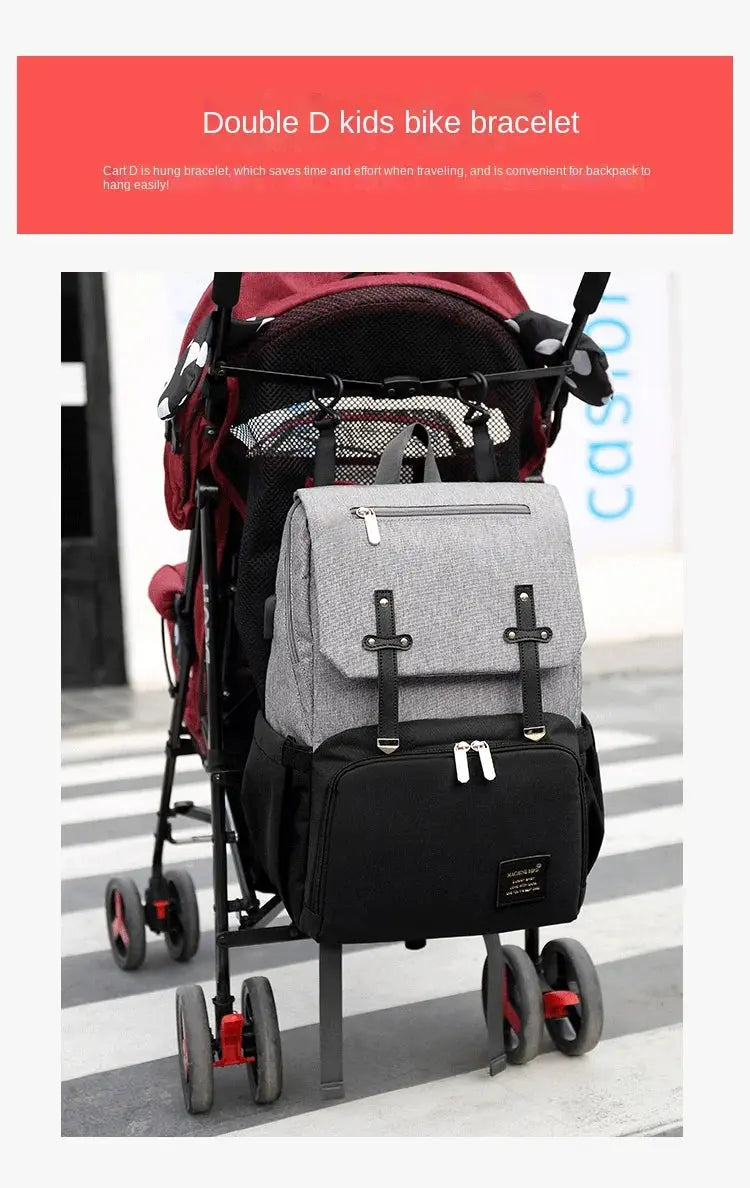 Fashion New Baby Diaper Bag Backpack Multifunctional Diaper Bag Organizer with Thermal Milk Bottle Bag Baby Bags for Mom Nova Trendz