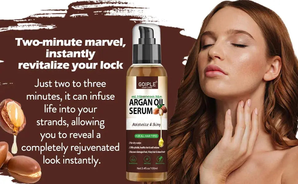 100ml Argan Oil Hair Serum Moisturizing Shiny Remove Frizz Conditioner Repair Damaged Hair and Restore Hairs Gloss Essential oil Nova Trendz