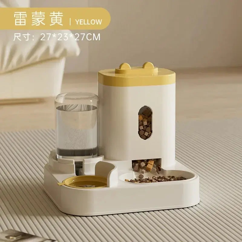 Automatic Feeder Dog Cat Food Bowl With Water Fountain Large Capacity Pet Food Storage Dispenser Container Puppy Pet Accessories - Nova Trendz