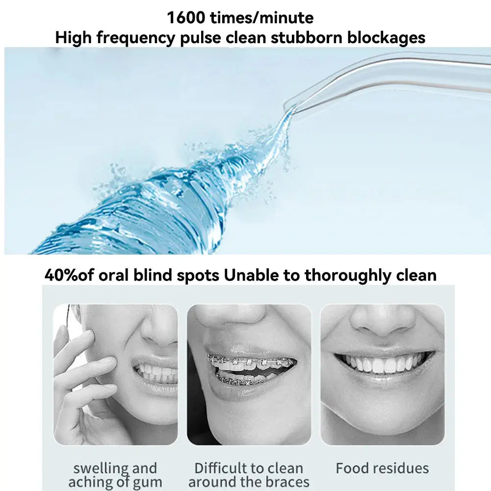 Oral Irrigator 3 Cleaning Modes Portable Rechargeable Waterproof  IP65 Dental Water FlosserTeeth Whitening Jet Floss 200ML Nova Trendz