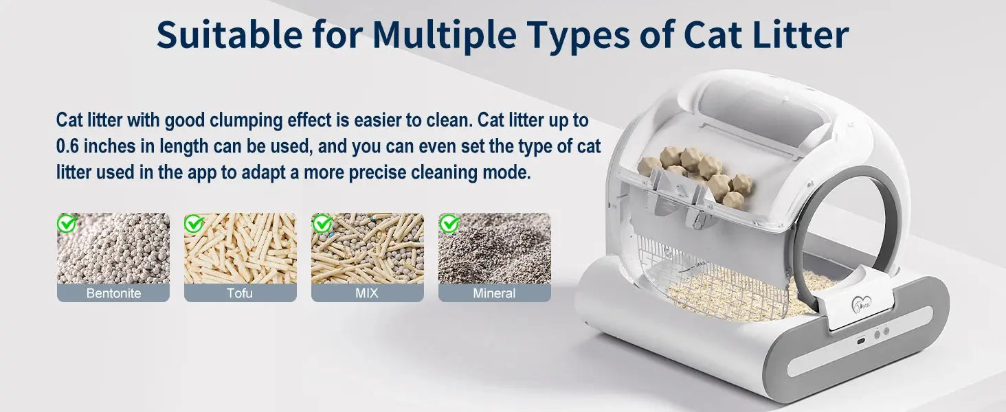 DOEL  Automatic Cat Litter Box Self Cleaning with App Control & Cat Litter Mat Smart Cat Toilet for Multiple Large Cats Nova Trendz