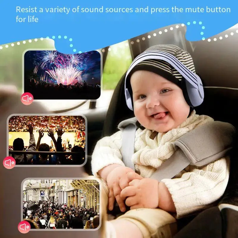 Baby Earmuff Mini-headset Adjustable Noise-proof Ear Protection Kids' Outdoor Sleep and Airplane Anti-noise Earmuffs Nova Trendz