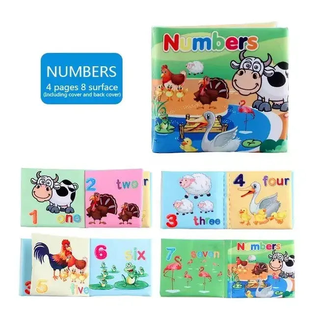 Baby Cloth Books Enlightenment Early Educational Toys Kids Fruits Animal Numbers Food Cognitive Book for Toddlers 12-72 Month Nova Trendz