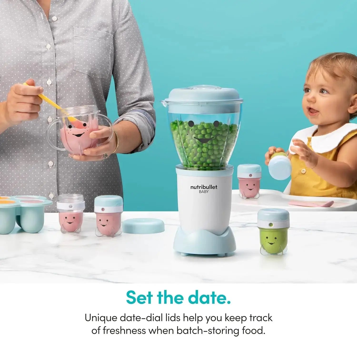 NBY-50100 Baby Complete Food-Making System, 32-Oz, White, Blue, Clear Nova Trendz