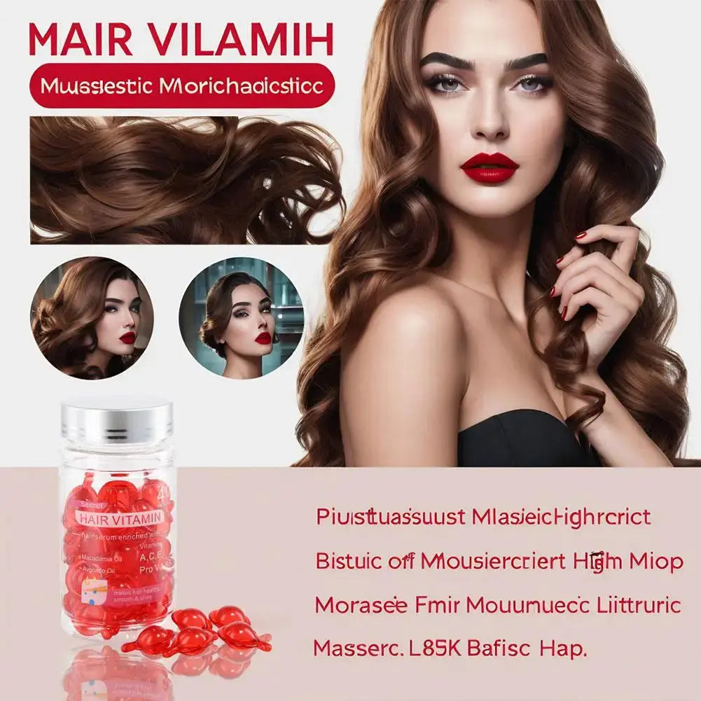 Smooth Silky Hair Vitamin Capsule Keratin Complex Oil Hair Care Repair Damaged Hair Serum Nourishing Moroccan Hair Oil Nova Trendz