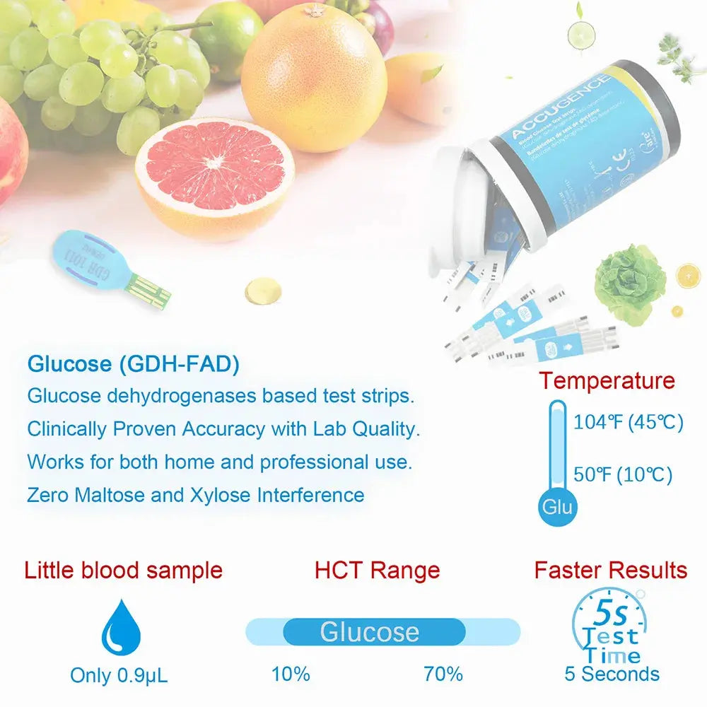 Blood Ketone Hemoglobin Uric Acid Blood Glucose Test Strips Test Strips for PM800 4 in 1 Meter Diabetes Gout HB Anemia Monitor Nova Trendz