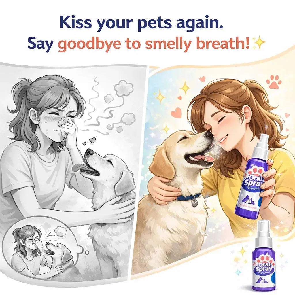 Pet Oral Cleaning Spray, Dog Cat Bad Breath Remover, Dental Stain Care, 30ml - Nova Trendz