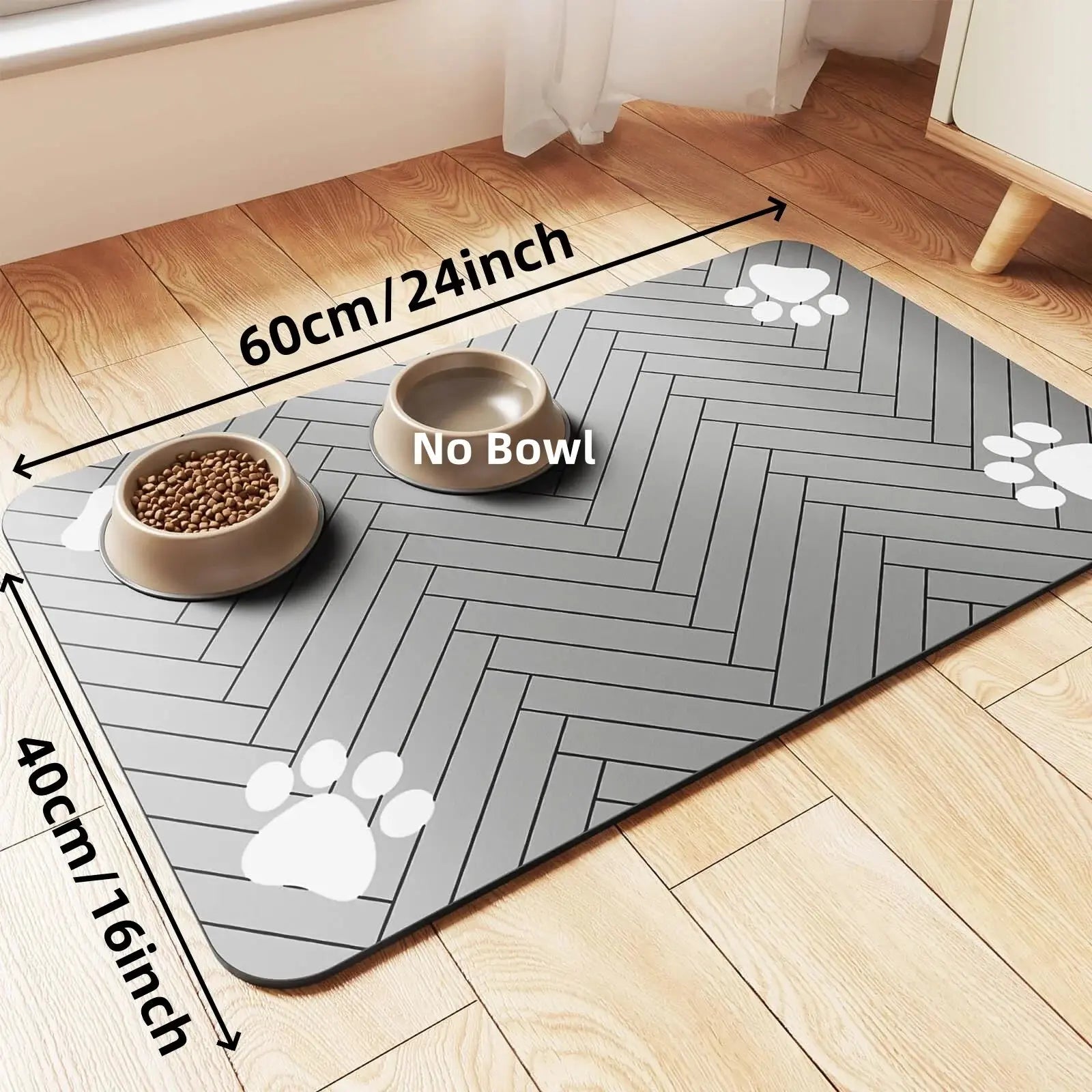 Pet Feeding Mat-Absorbent Pet Placemat for Food and Water Bowl, with Waterproof Rubber Backing, Quick Dry Water Mat for Dog Cat - Nova Trendz