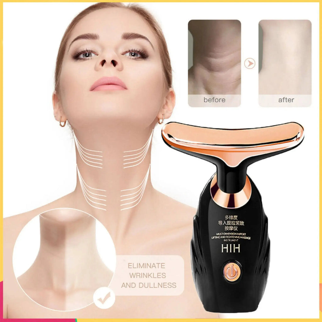 3-in-1 Microcurrent Facial Massager for Face, Neck & Eye Area Nova Trendz