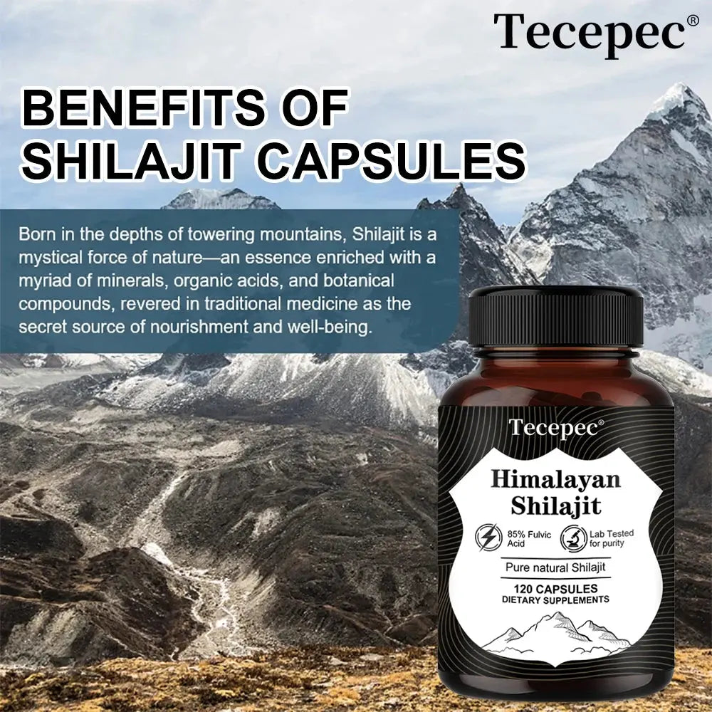 Shilajit Extract - Contains Trace Minerals, Supports Brain, Energy, Muscle, Heart Health, Antioxidants, 120 Capsules Nova Trendz