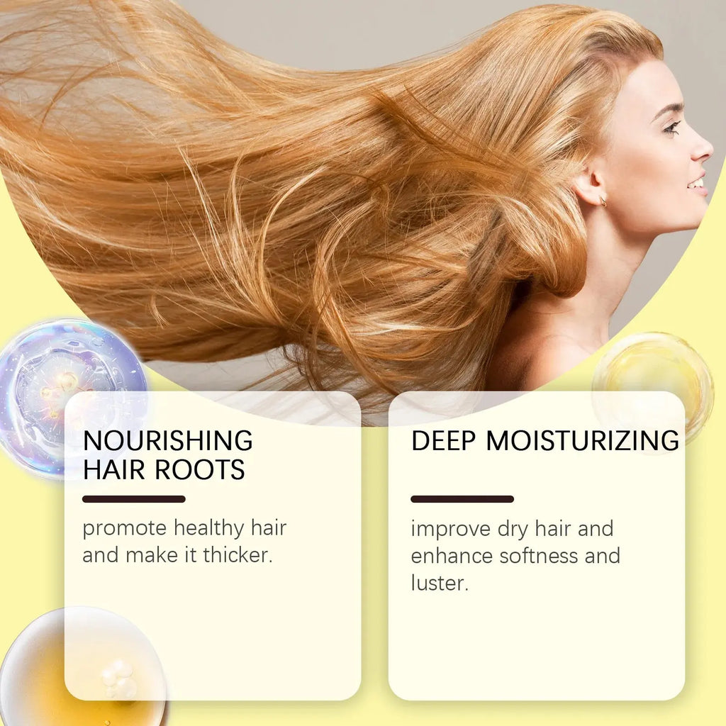 Hoegoa 80ml Nourishing Hair Care Essential Oil spray Soften and Nourish Hair, Moisturize, Improve Dry Scalding Dyeing Care spray Nova Trendz