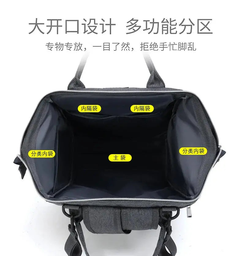 Multi-functional Mummy  Shoulder Storage Bag Out Fashion Mother USB Port Bag Large Capacity Backpack Baby Stroller Hanging Bag Nova Trendz