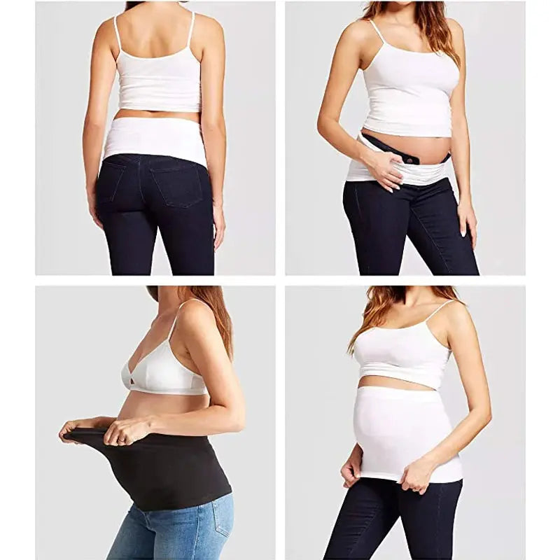 4packs Belly Band for Pregnancy,Maternity Pants and Jeans Extender for All Trimesters and Including Post Pregnancy Prenatal Care Nova Trendz