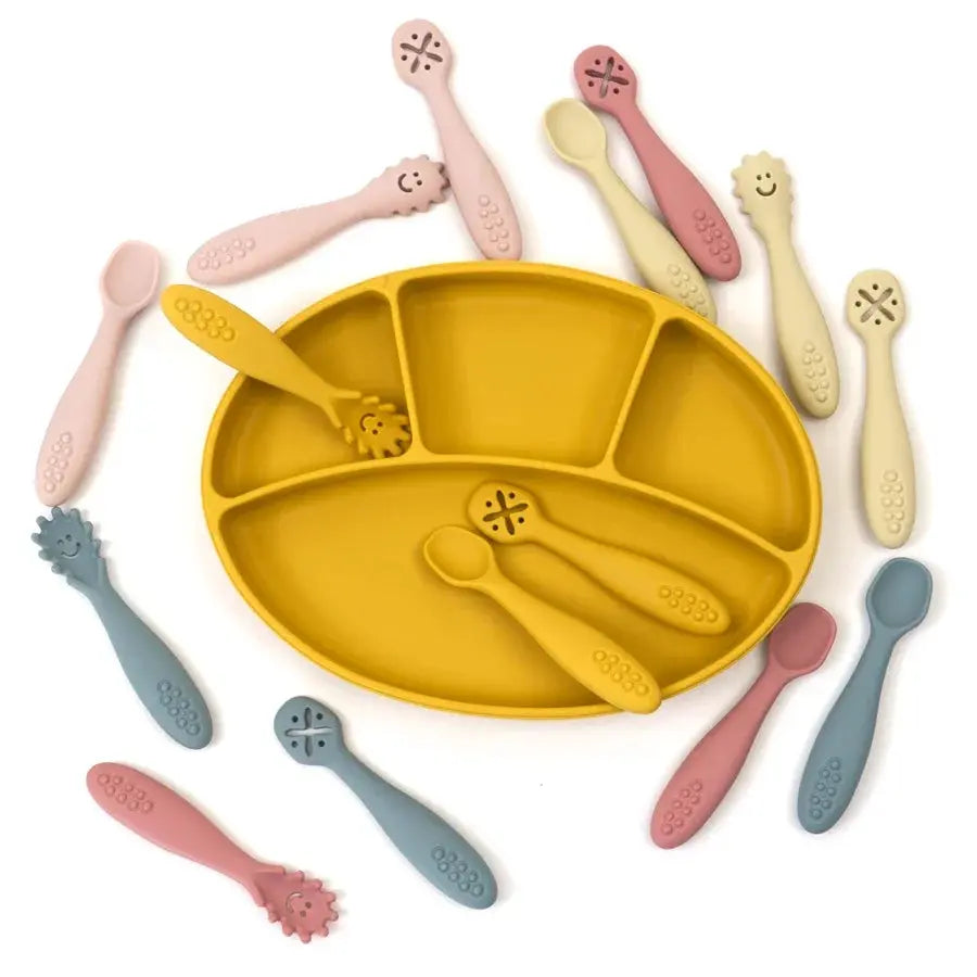 3PCS Cute Baby Learning Spoons Utensils Set Newborn Feeding Spoon Set Toddler Scoop Weaning Cutlery Children‘s Tablewar Nova Trendz