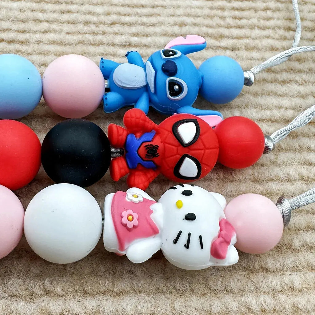 Personalize Silicone Letters Name Baby Popular Silicone Bead Pendant Pacifier Clips Chains Holder Teether Baby Kawaii Toy Gifts Nova Trendz