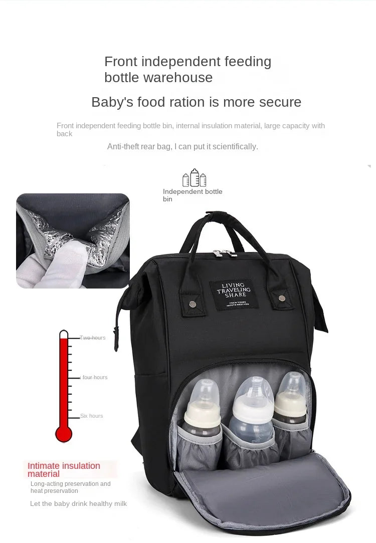 Nappy Backpack Diaper Bag Mummy Large Capacity Bags Mom Baby Multi-Function Waterproof Outdoor Travel Diaper Bags for Baby Care