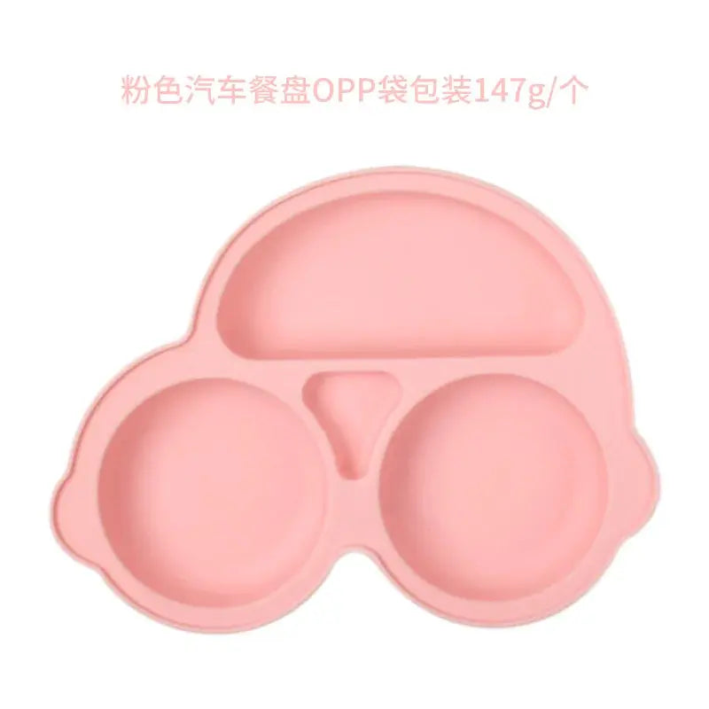 Baby Safe Silicone Dining Plate Suction Cartoon Children Dishes Feeding Toddler Training Tableware Retro Kids Smile Face Bowl Nova Trendz