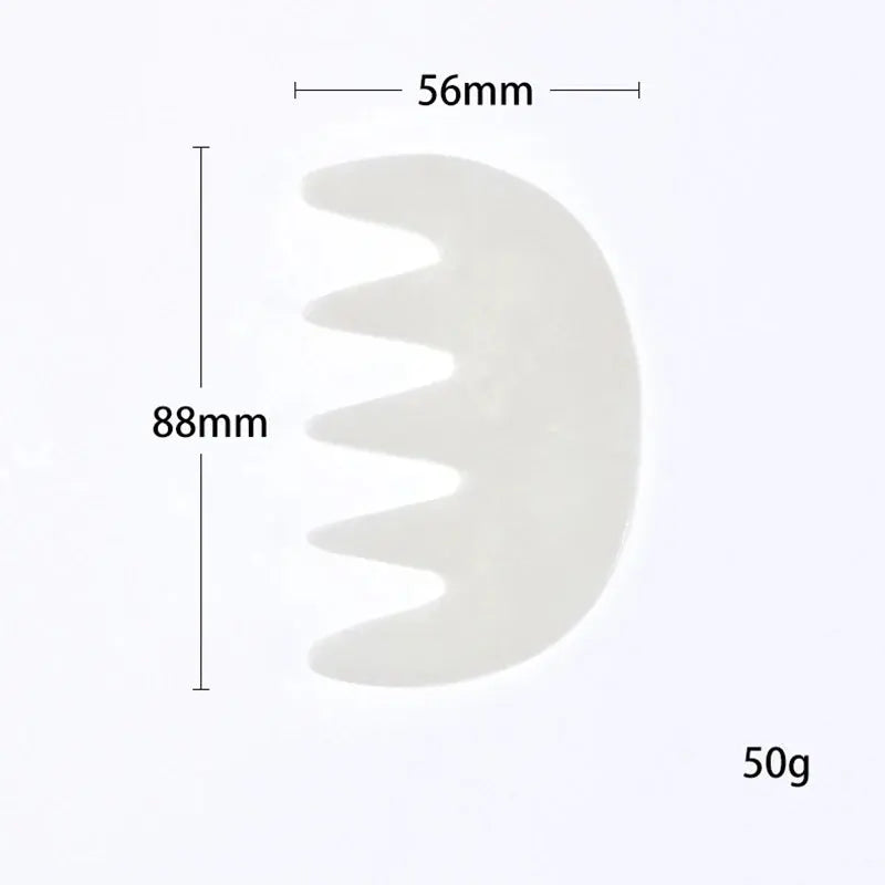 Natural Jade Comb Gua Sha Board Jade Massager For SPA Acupuncture Body Scraping Gouache Scraper Facial Skin Beauty Tool Nova Trendz