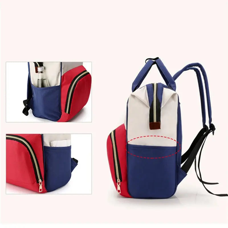 Large Capacity Canvas Mummy Bag Multifunctional Baby Bottle Thermal Insulation Travel Storage Bag Fashion Mummy Bag Hanging Bag Nova Trendz