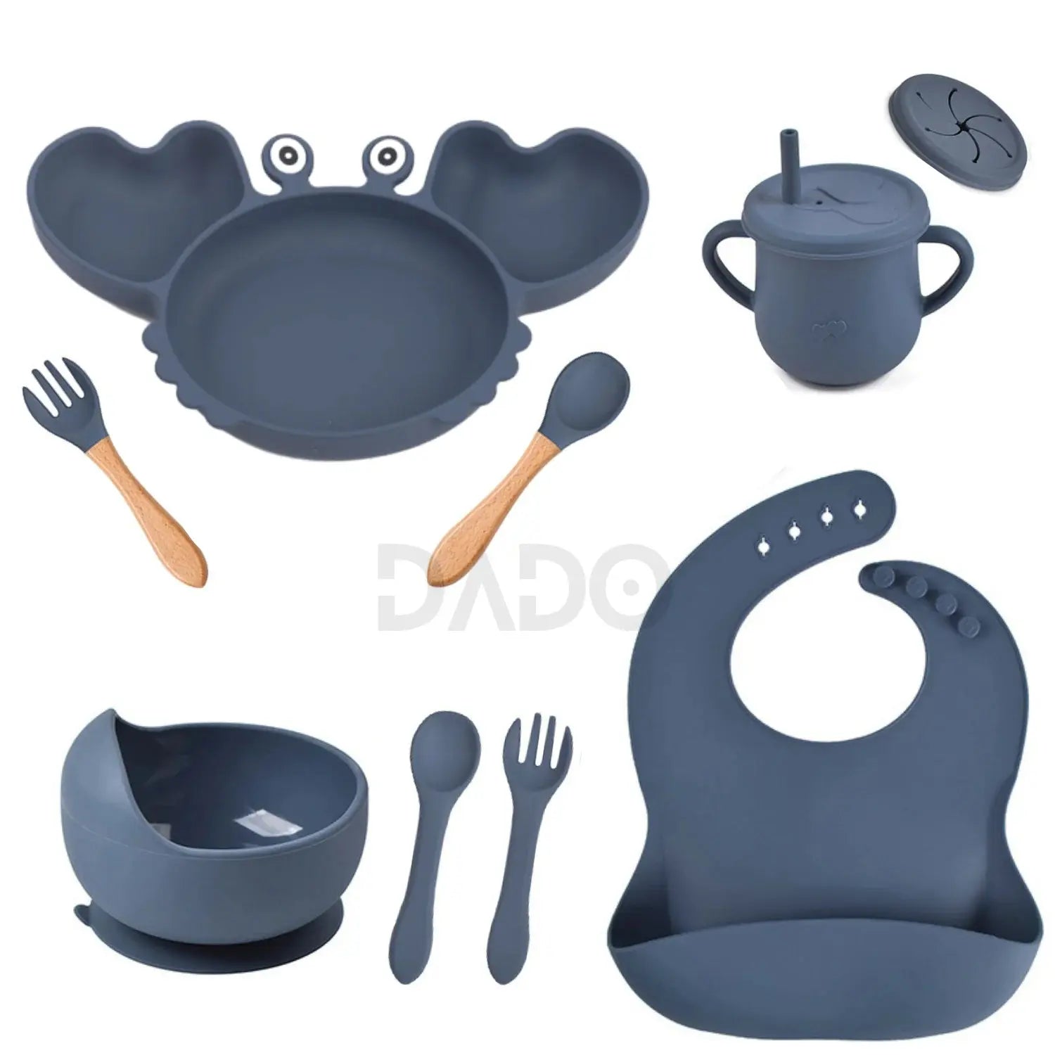 Customized Baby Silicone Feeding Set with Suction Cup Personalized Name Dish Divided Plate Bowl Spoon Cute Kid Eating Tableware Nova Trendz