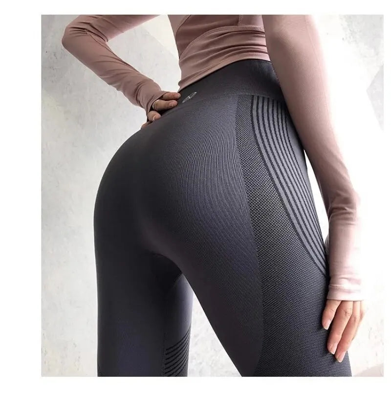 Fitness Pants Women Stretch Tight Peach Buttock Lifting Yoga Pants High Waist Belly Holding Quick Dry Running Sweat?pants Fitnes Nova Trendz