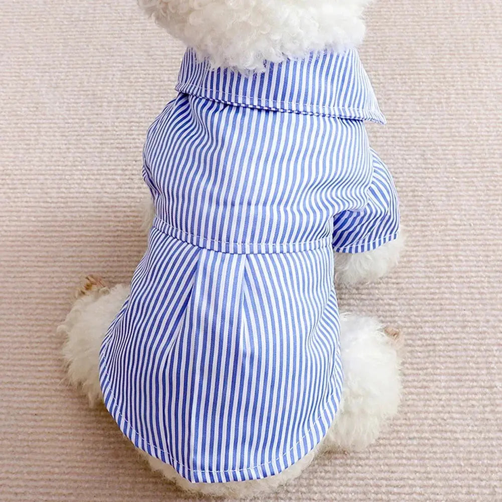 Fashion Pet Dog Clothes Bowknot Striped Shirts for Cat Dogs Cosplay Clothing Thin Summer Pet Costume Chihuahua Pet Supplies Nova Trendz
