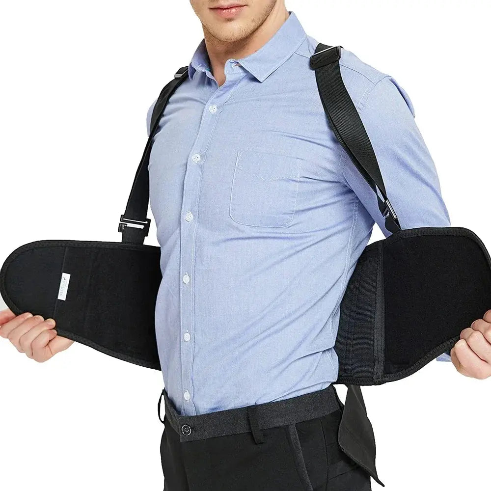 1Piece Work Back Brace for Men Women,Adjustable Lower Back Support Belt with Suspenders for Heavy Lifting Safety & Protection - Nova Trendz