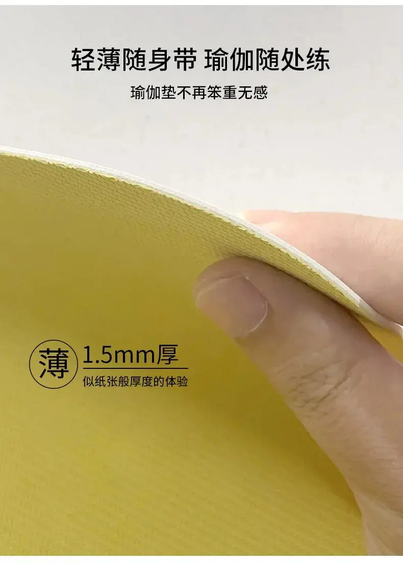 1.5mm Ultra-thin Pu Natural Rubber Yoga Mat Portable Foldable Professional Anti-slip Fitness Yoga Mat - Nova Trendz