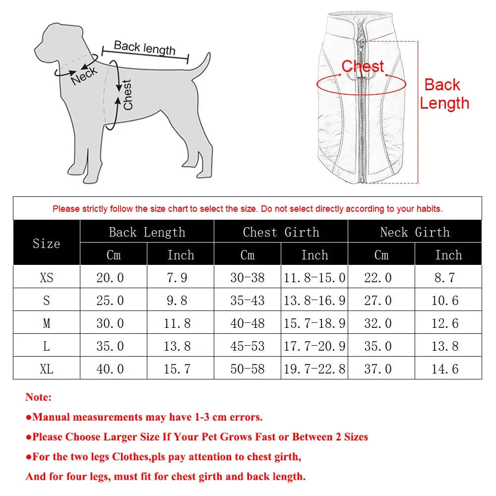 Winter Warm Pet Dog Clothes For Small Dogs Coat Waterproof Reflective Puppy Jacket French Bulldog Outfit Chihuahua Vest Supplies - Nova Trendz