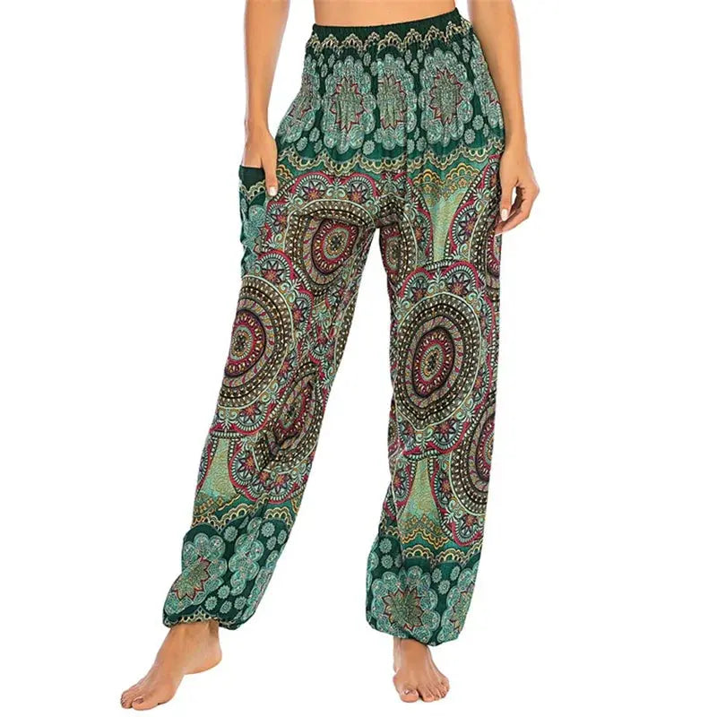 Yoga Pants Women Hippie Harem Printed Leggings Boho High Waisted Pantalone De Mujer Cintura Alta Calca Feminina Beach - Nova Trendz