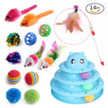 DualPet Kitten Toys Variety Cat Toy Combination Set Cat Toy Funny Cat Stick Sisal Mouse Bell Ball Cat Supplies 20 Piece Set - Nova Trendz