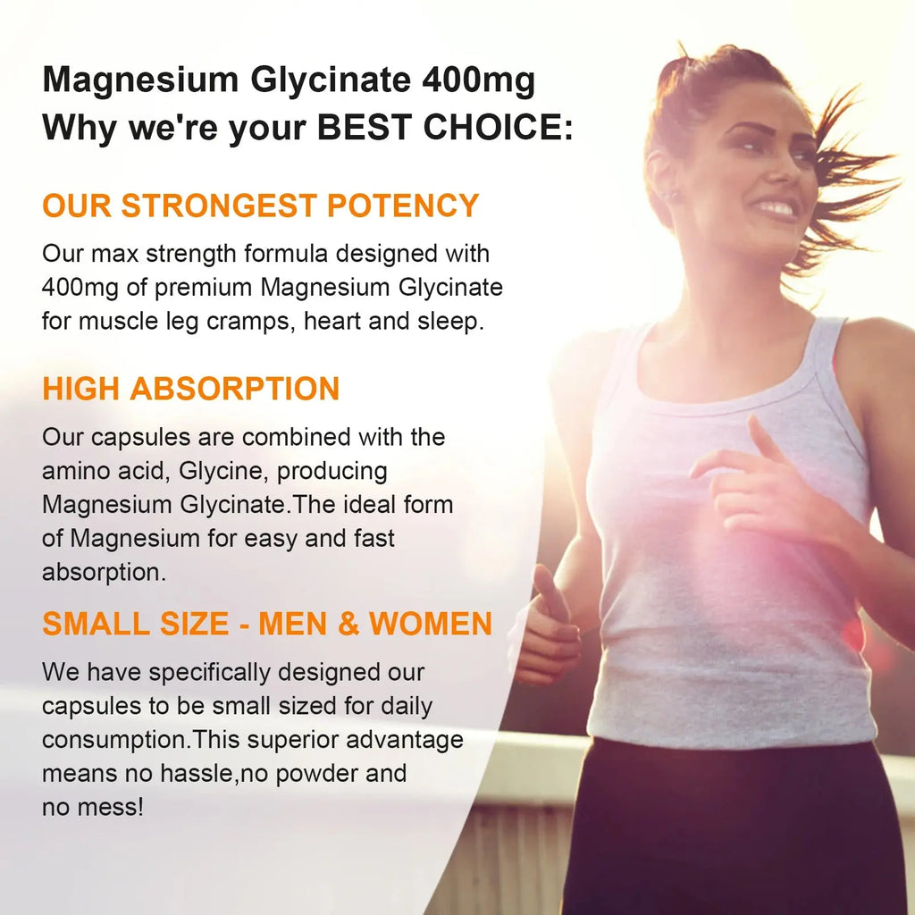 Magnesium Glycinate with Vitamin B6,D3, High Bioavailability Magnesium for Sleep & Calm Support, Nervous, Muscle & Bone Health Nova Trendz