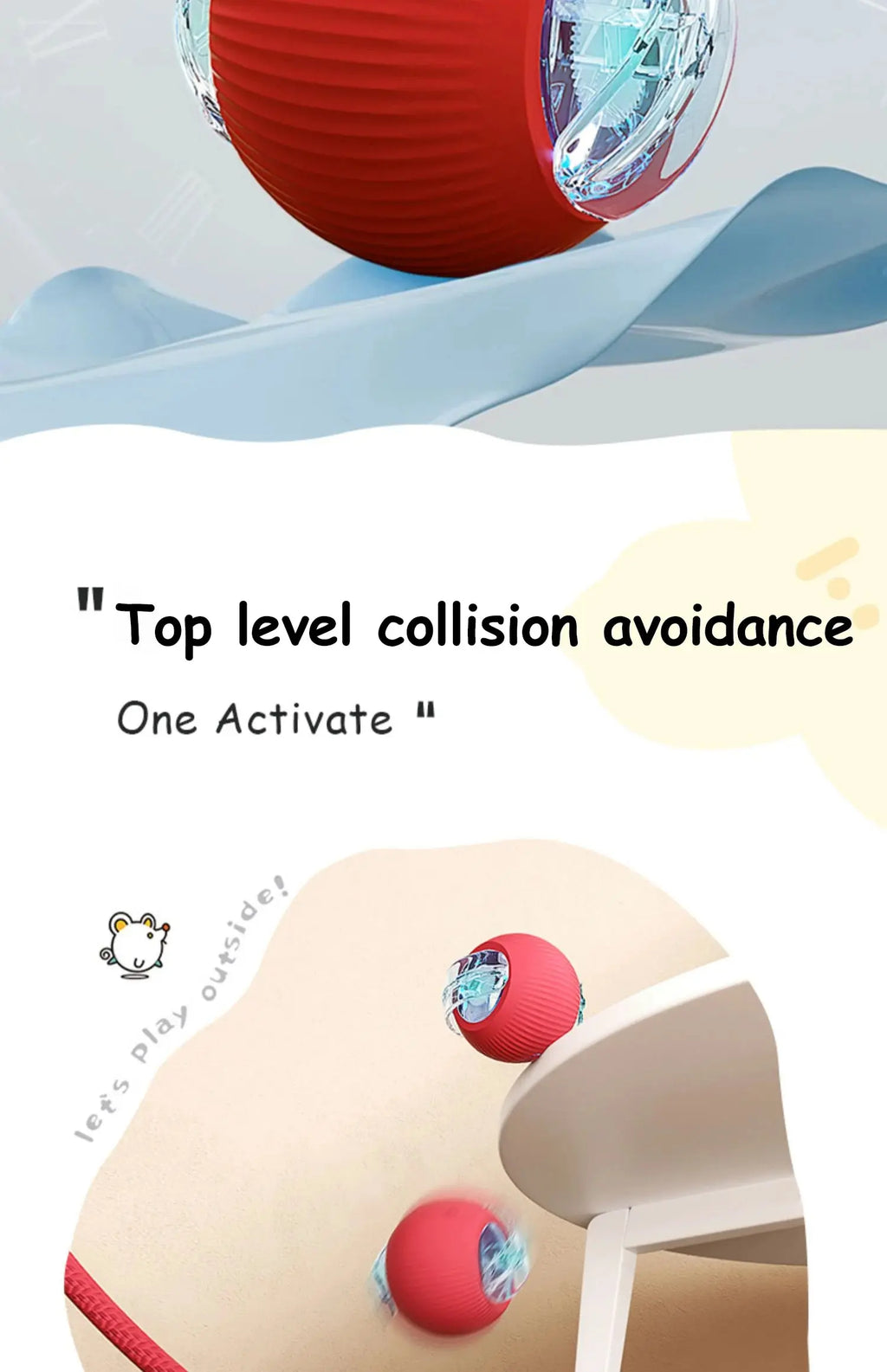 New Cat Interactive Ball Toy Automatic Rolling Ball Faux Tail Rechargeable Smart Pet Electric Toy Dog Cat Training Imitate Mouse - Nova Trendz