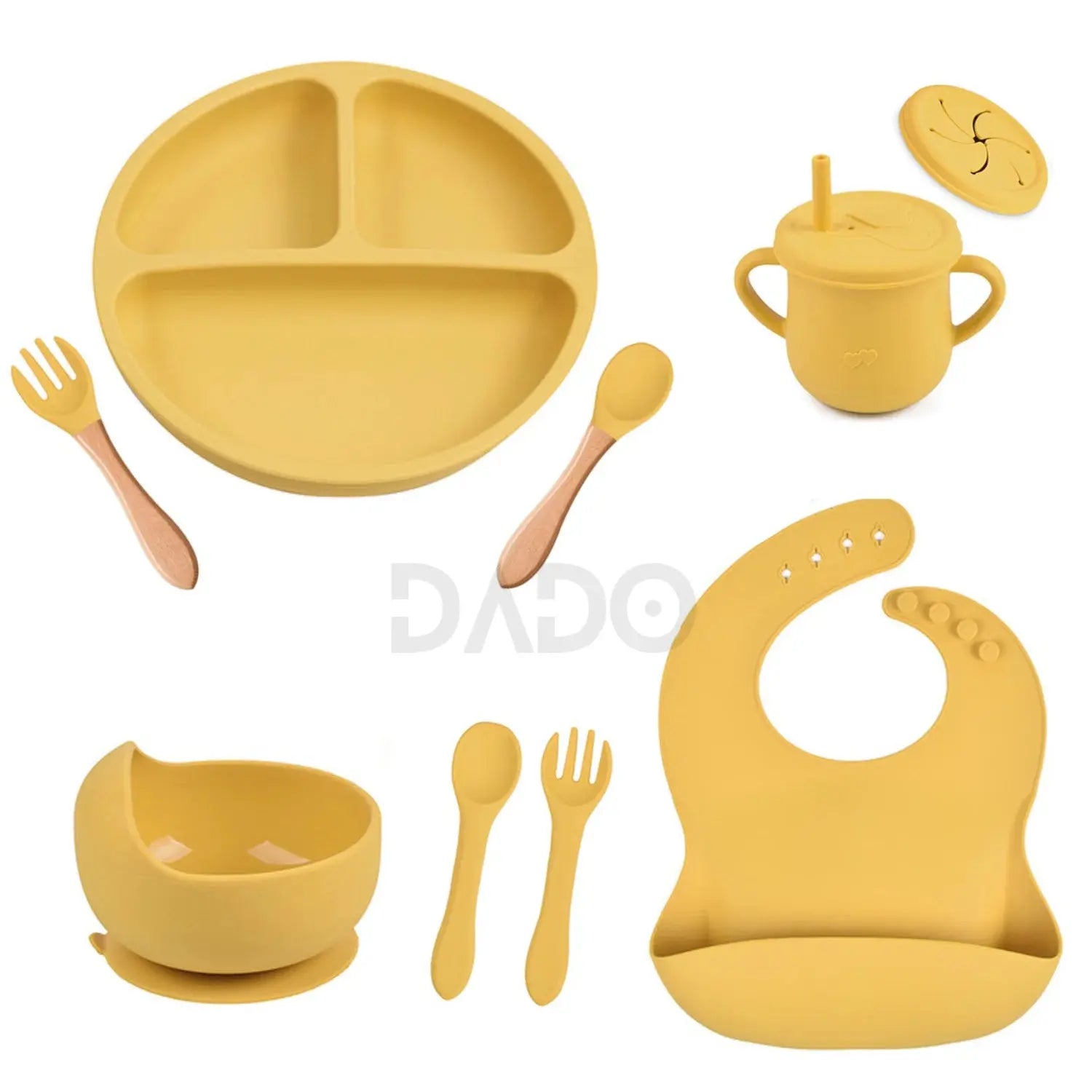 Customized Baby Silicone Feeding Set with Suction Cup Personalized Name Dish Divided Plate Bowl Spoon Cute Kid Eating Tableware Nova Trendz