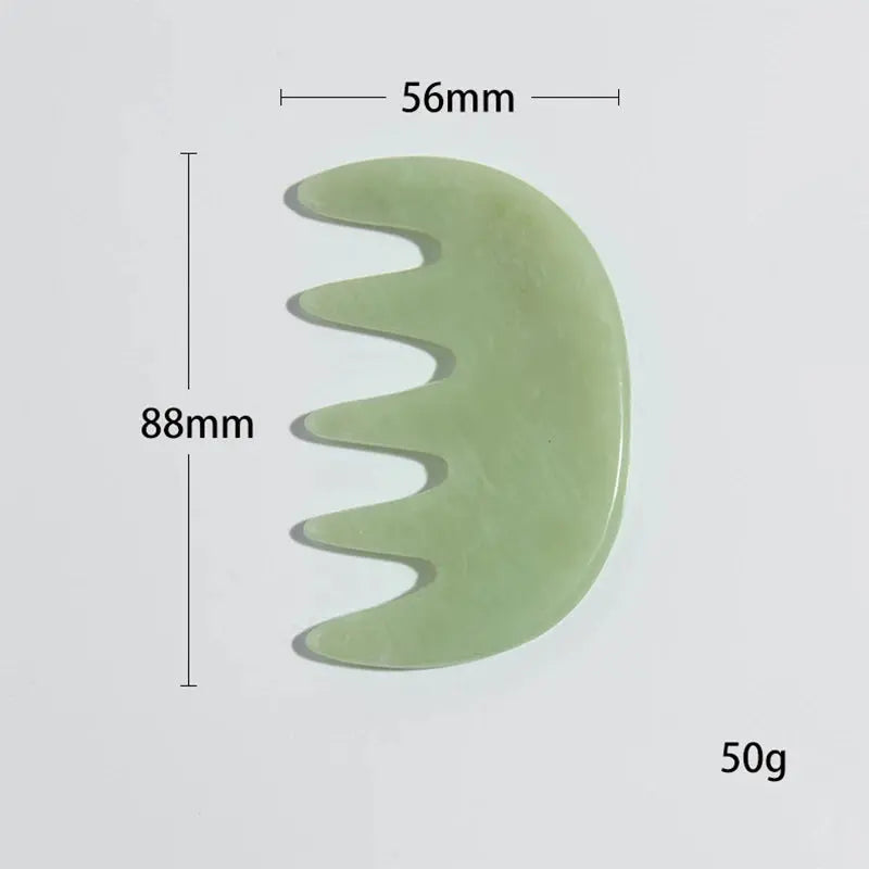 Natural Jade Comb Gua Sha Board Jade Massager For SPA Acupuncture Body Scraping Gouache Scraper Facial Skin Beauty Tool Nova Trendz