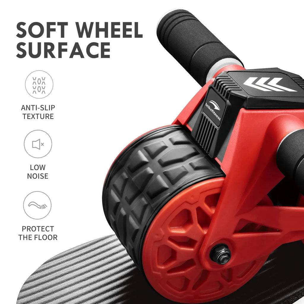 leikefitness Ab Wheel Roller Automatic Rebound with Knee Pad Mat,Core Muscle Ab Trainer with Intelligent Display, Ab Workout Equ Nova Trendz