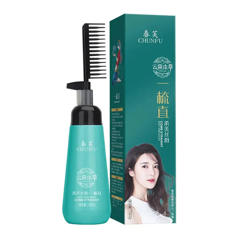 Hair Straightening Cream And Comb Set Nourishing No Hurting Repair Damaged Hair Keratin Smooth Care Improving Frizziness Ionperm Nova Trendz