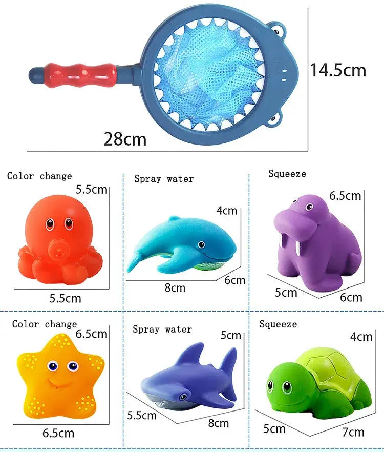 Baby Bath Toys Bathtub Colorful Toys Waterproof Bath Toys for Toddler Infant Boys Girls 0~3years Gift Nova Trendz