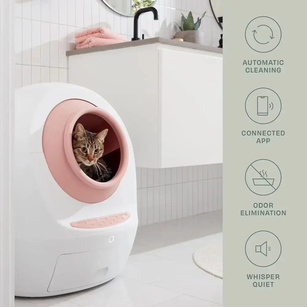 Self-Cleaning Cat Litter Box – Wi-Fi App Control, Whisper Quiet | Anti-Pinch with UV Odor Removal & Health Monitor Nova Trendz