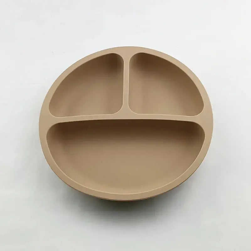Baby Safe Silicone Dining Plate Suction Cartoon Children Dishes Feeding Toddler Training Tableware Retro Kids Smile Face Bowl Nova Trendz