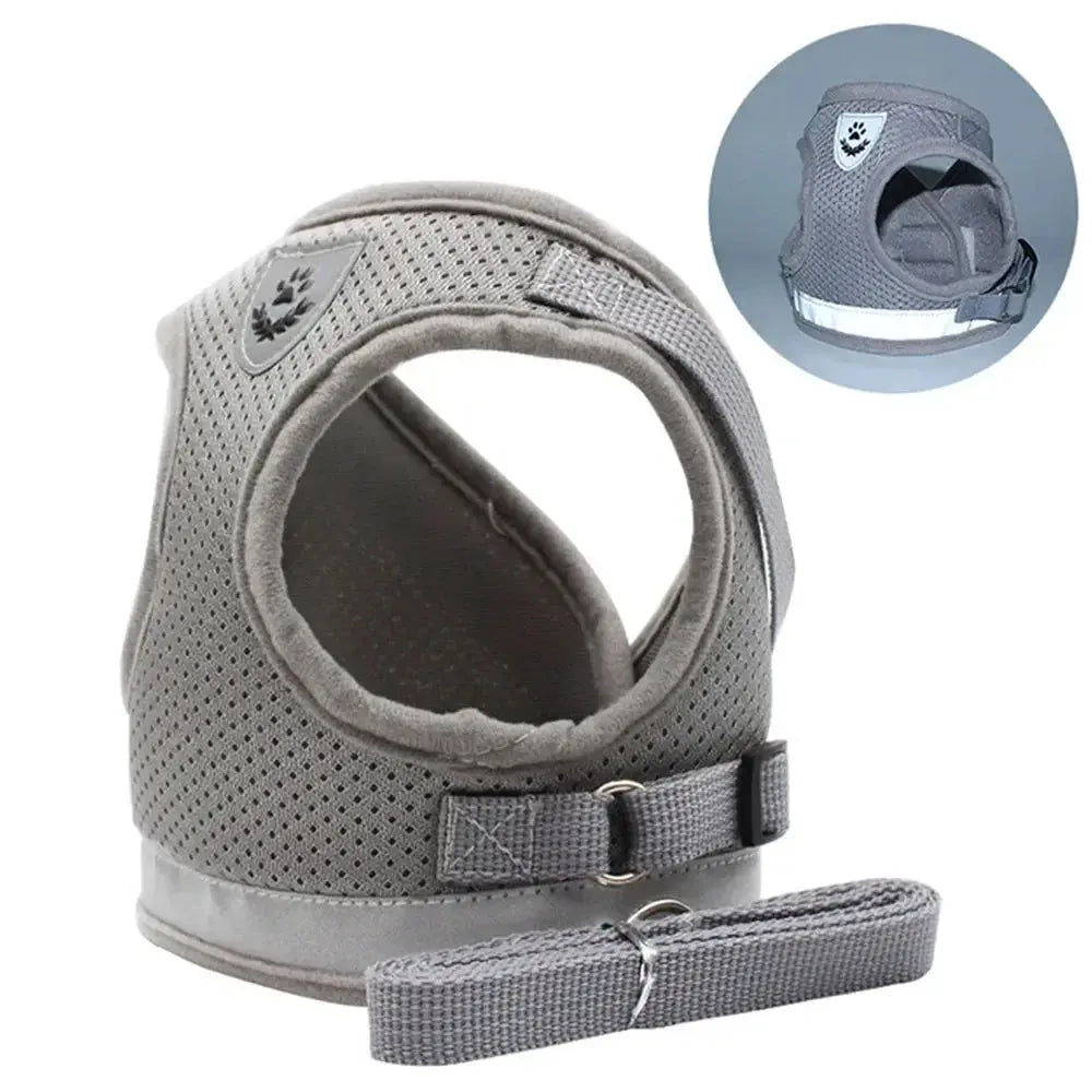 Cat Harness Lead Leash Set Adjustable Reflective Escape Proof Pet Mesh Vest Harness Puppy Dog Collar Small Dog Cat Pet Supplies - Nova Trendz