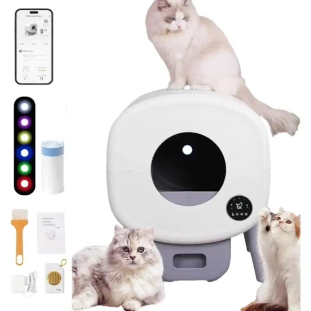 Smart Automatic Cat Litter Box: Self-Cleaning, Quiet Operation, 95L Large Capacity with Odor Control, Multi-Cat Friendly Nova Trendz