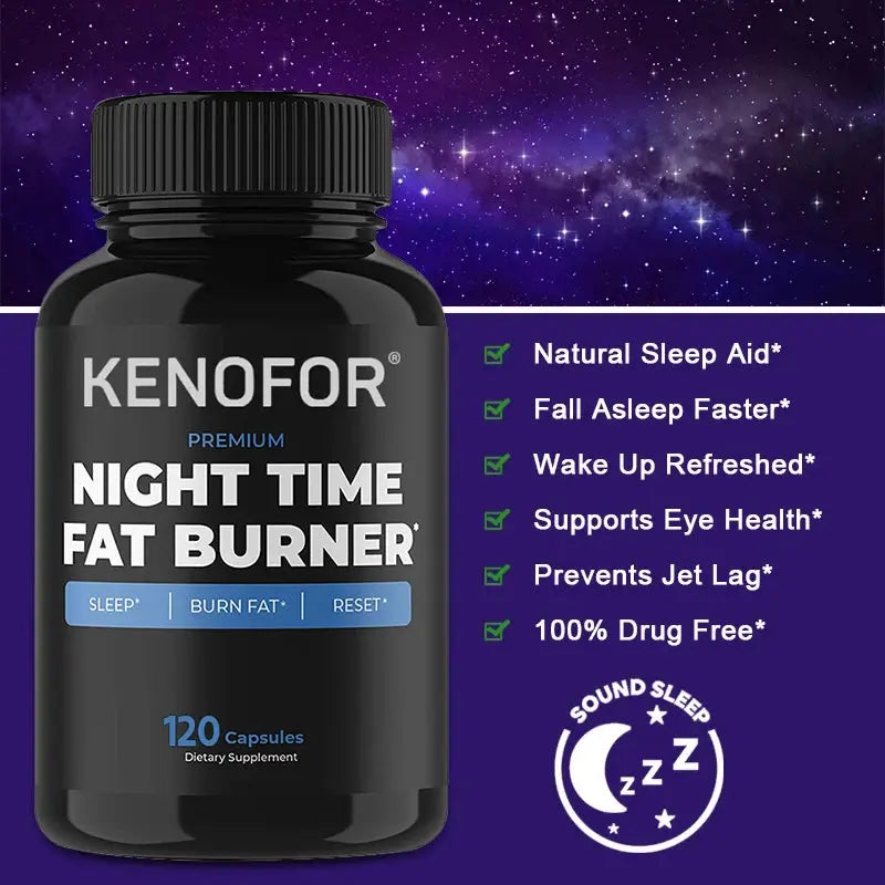 Night Time Fat Burner Supplement To Reduce Belly Fat - Helps Metabolic Cleansing, Sleep Aid Appetite Suppressant & Fat Burner Nova Trendz