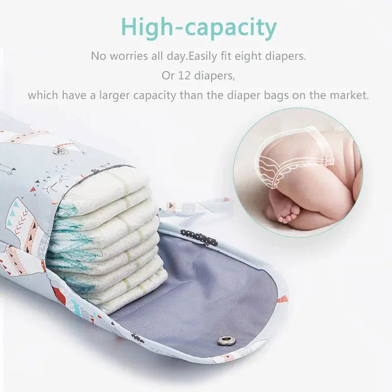 Baby Diaper Bag Waterproof Wet Dry Pack Mummy Storage Pouch Nappy Organizer Insert Tote Purse Travel Stroller Carry Bag Nova Trendz