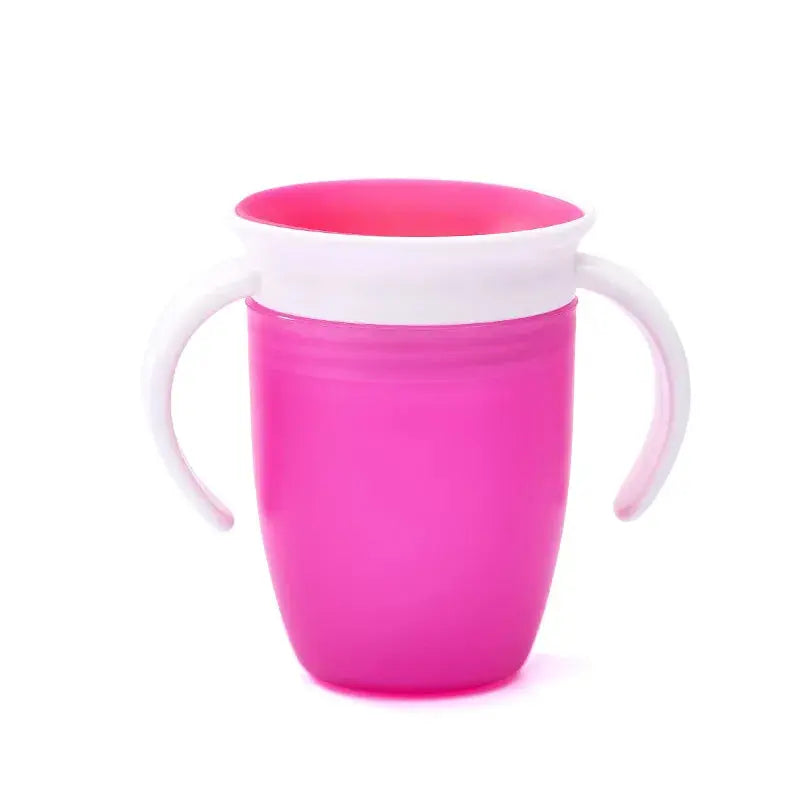 360 Degrees Can Be Rotated Baby Learning Drinking Cup with Double Handle Flip Lid Leakproof Silicone Infants Water Cups Bottle Nova Trendz