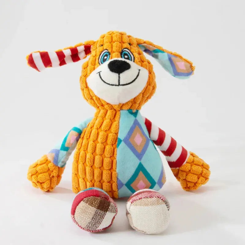 Pet Plush Toy Cat Dog Puzzle Toy Cute Animals Bite Resistant Interactive Squeaky Pet Dog Teeth Cleaning Chew Toy Pet Supplies - Nova Trendz