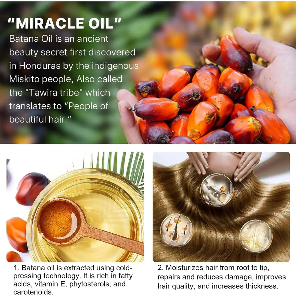 Natural Organic Batana Oil For Hair Growth And Thickness Eliminates Split Ends Moisturize Repair Hair Women Men Hair Loss Care Nova Trendz